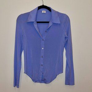 Aritzia Wilfred Pose Long Sleeve in Soft Iris (Light Blue)